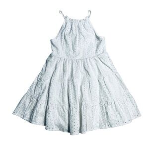 Elegant White Eyelet Kids Dress
